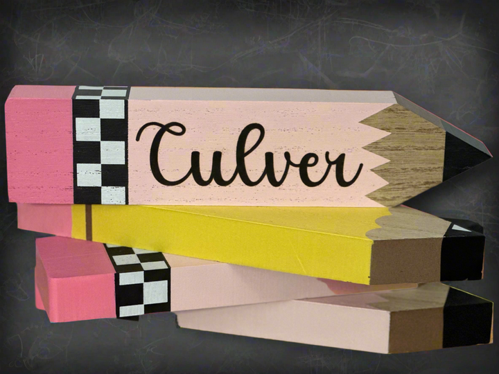 Pencil Wood Decor – Classroom Sass, Engraved with Class