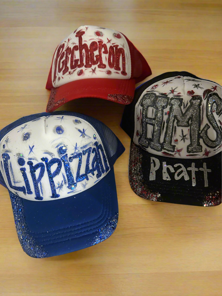 Hand-Painted Trucker House Hats