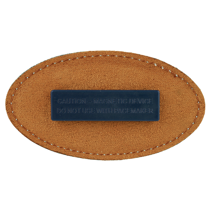Personalized Engraved Leatherette Oval Magnet Badge (3 1/4" x 1 3/4")