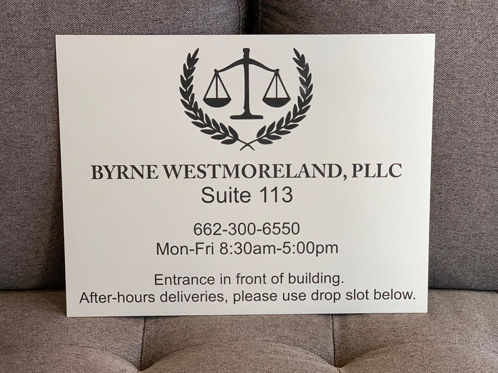 Dual-Color Plastic Signage - Custom Engraved