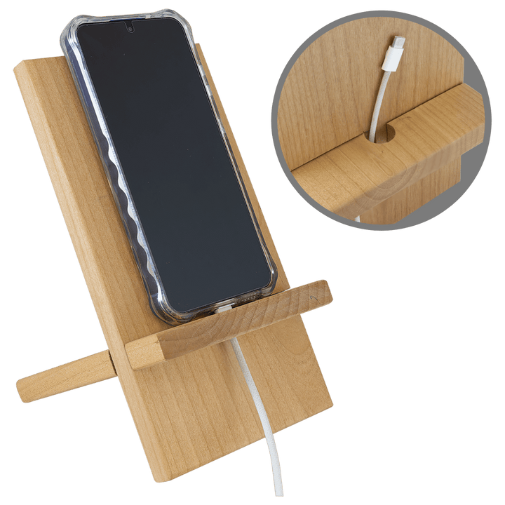 Wooden Cell Phone or Tablet Stand - Custom Engraved