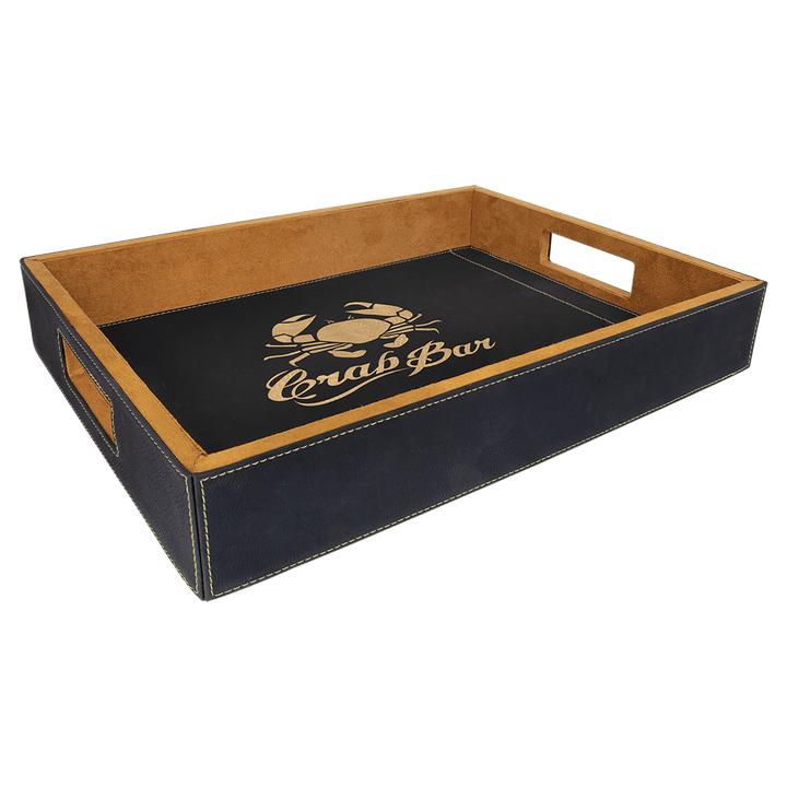 Leatherette Serving Tray - 16" x 12" - Personalized Engraved