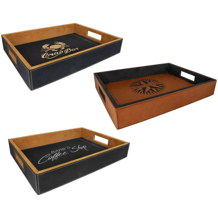 Leatherette Serving Tray - 16" x 12" - Personalized Engraved