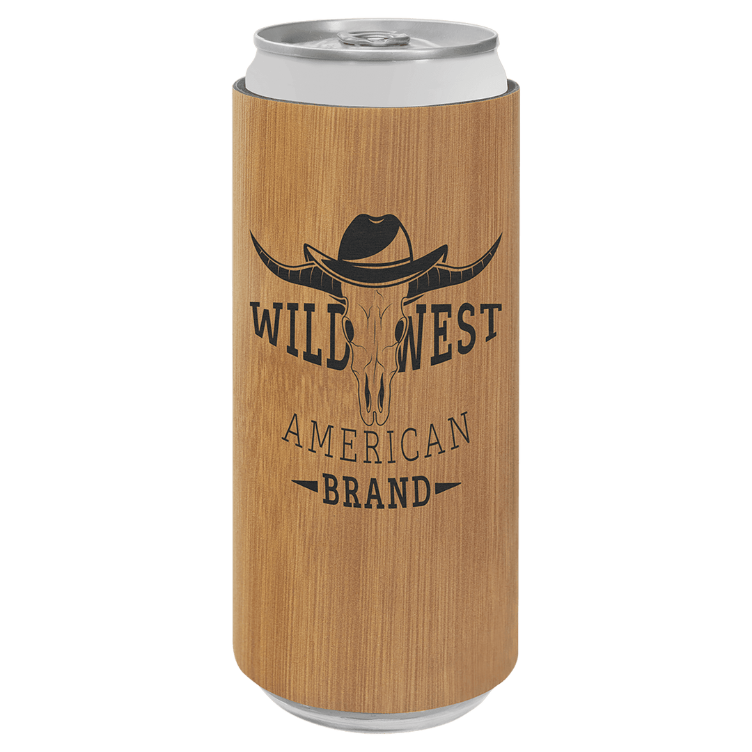 Personalized Engraved Leatherette Slim Can/Bottle Holder