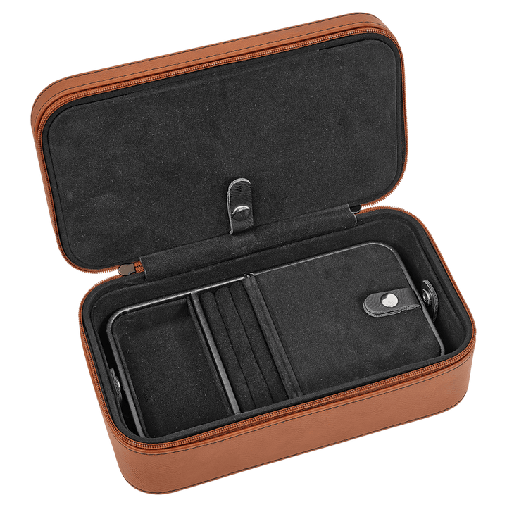 Personalized, Engraved Leatherette Jewelry Box - 7.5" x 4.5"
