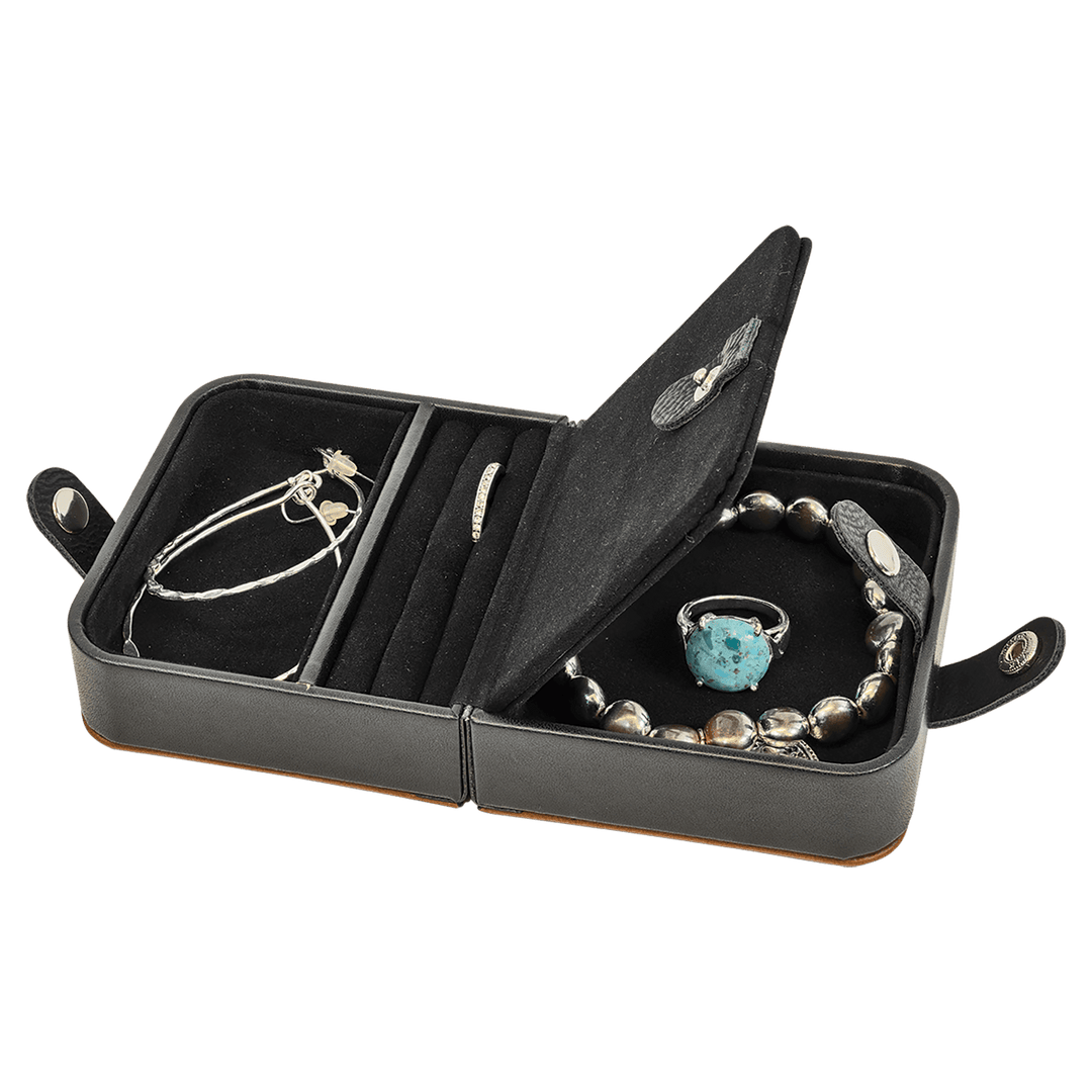 Personalized, Engraved Leatherette Jewelry Box - 7.5" x 4.5"