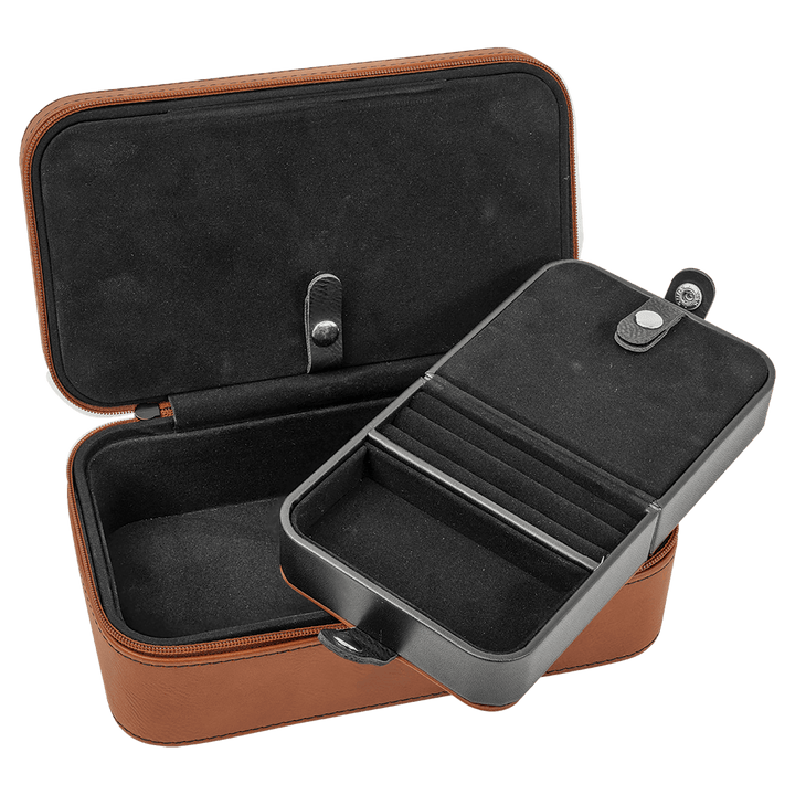 Personalized, Engraved Leatherette Jewelry Box - 7.5" x 4.5"
