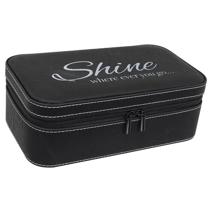 Personalized, Engraved Leatherette Jewelry Box - 7.5" x 4.5"