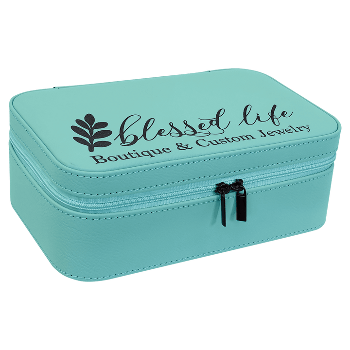 Personalized, Engraved Leatherette Jewelry Box - 7.5" x 4.5"