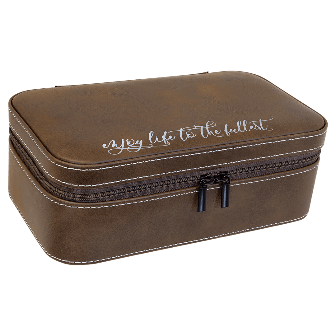 Personalized, Engraved Leatherette Jewelry Box - 7.5" x 4.5"