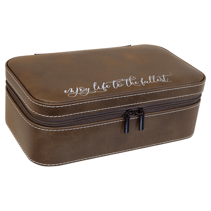 Personalized, Engraved Leatherette Jewelry Box - 7.5" x 4.5"