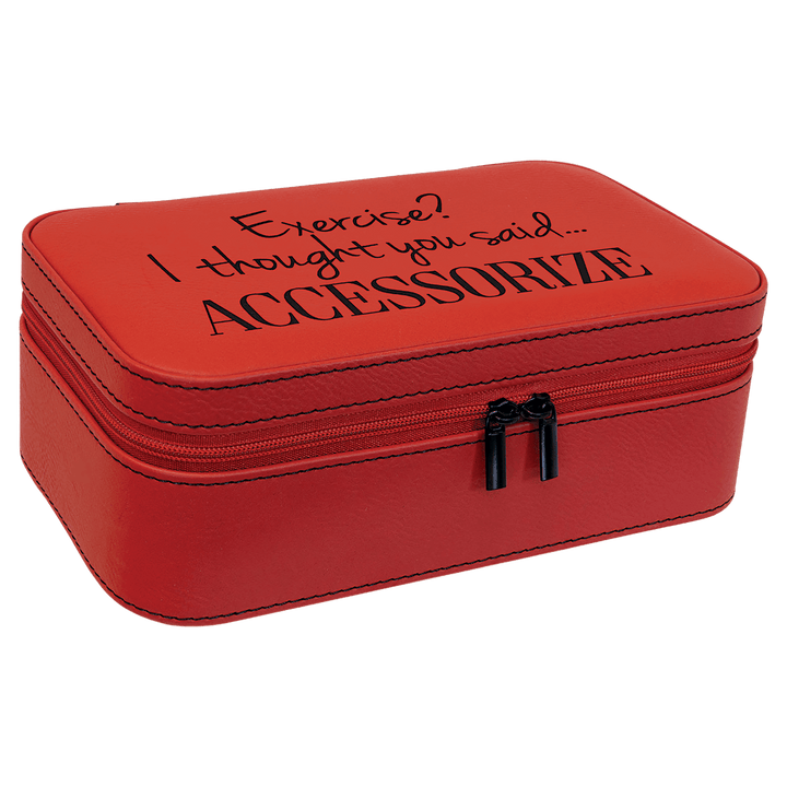 Personalized, Engraved Leatherette Jewelry Box - 7.5" x 4.5"