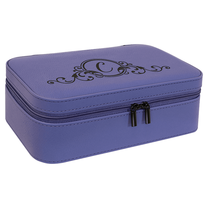 Personalized, Engraved Leatherette Jewelry Box - 7.5" x 4.5"