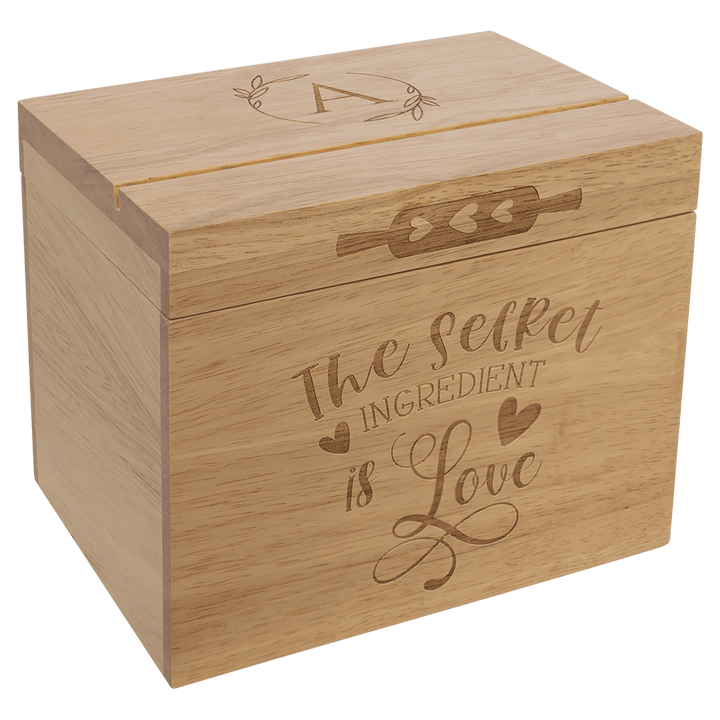Recipe Card Keepsake Box - Custom Engraved