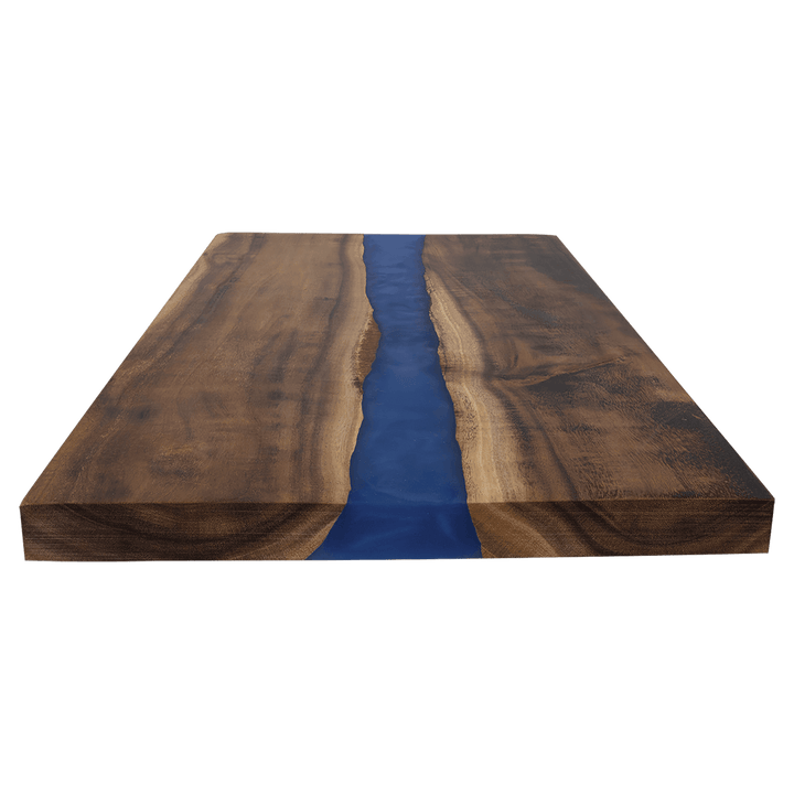 Acacia Charcuterie Board with Blue Pearl Resin - Personalized & Engraved