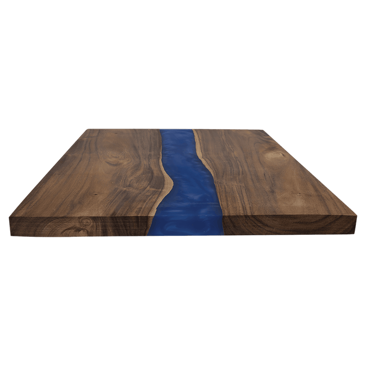 Acacia Charcuterie Board with Blue Pearl Resin - Personalized & Engraved