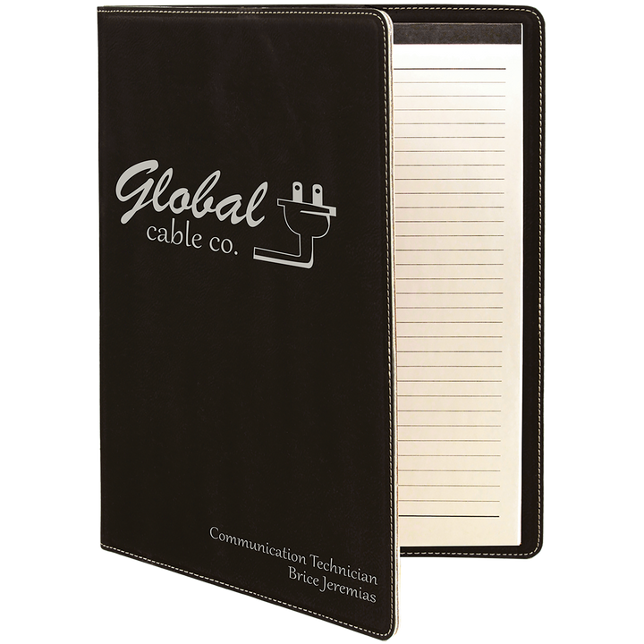 Personalized Engraved Leatherette Padfolio/Portfolio