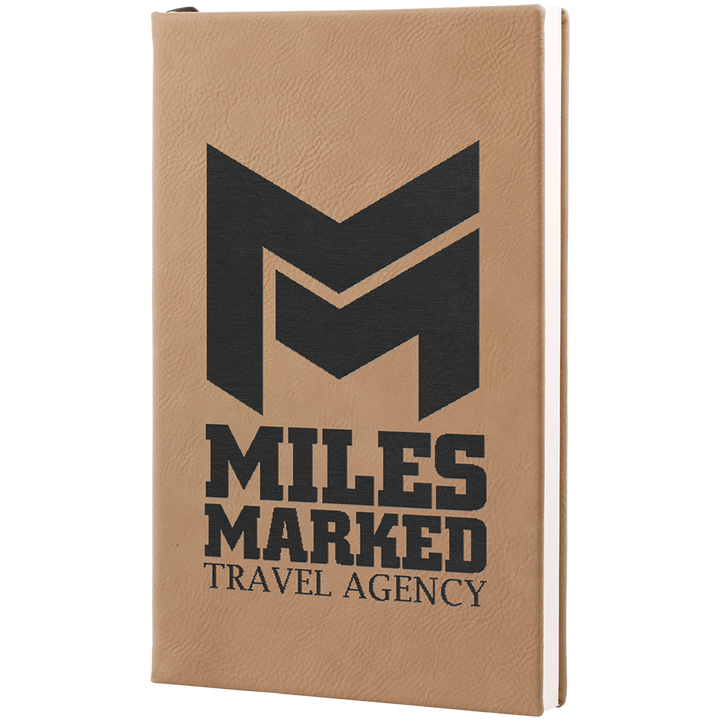 Custom Engraved Leatherette Journal with Lined Paper