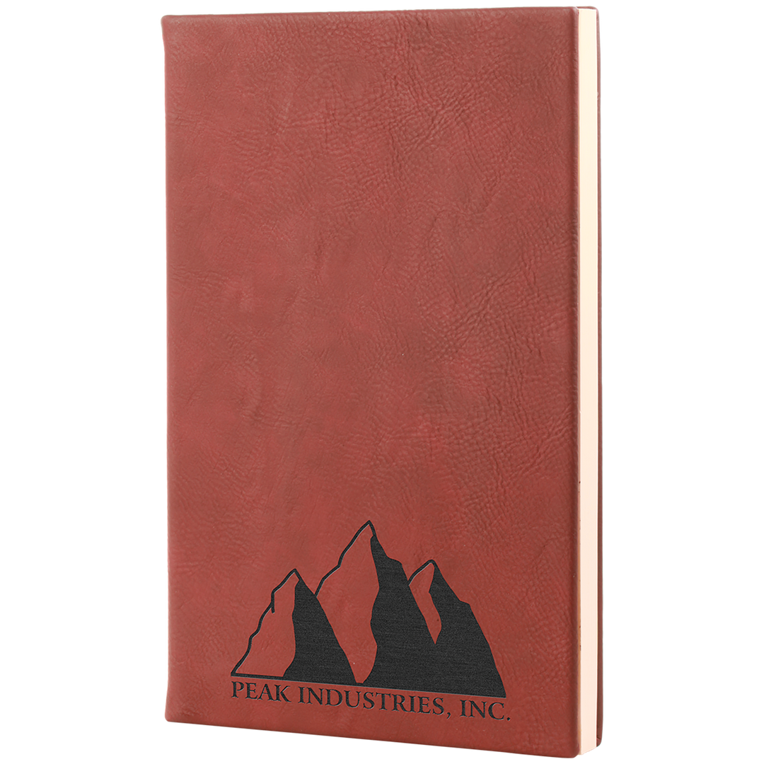 Custom Engraved Leatherette Journal with Lined Paper