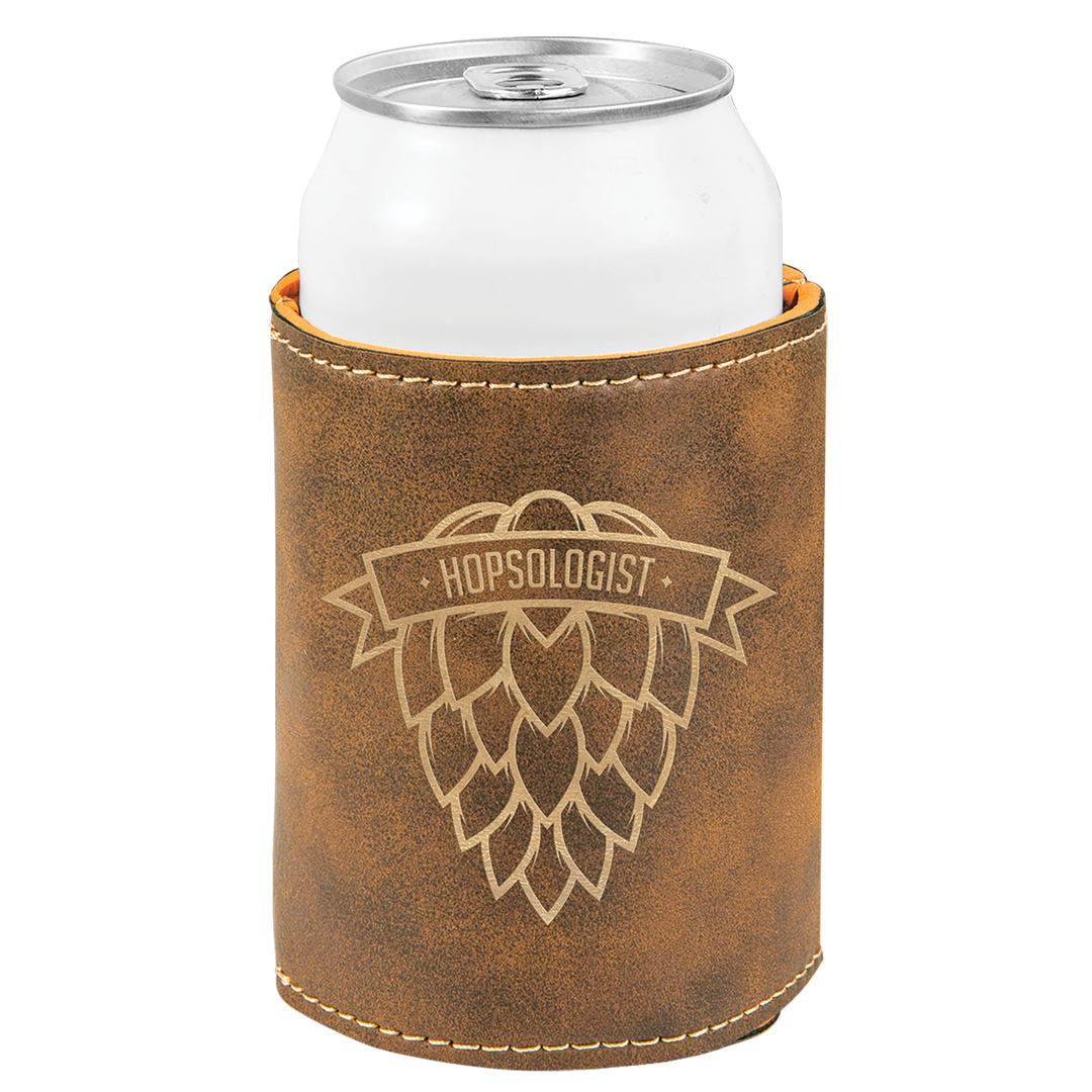 Personalized Engraved Leatherette Can/Bottle Holder