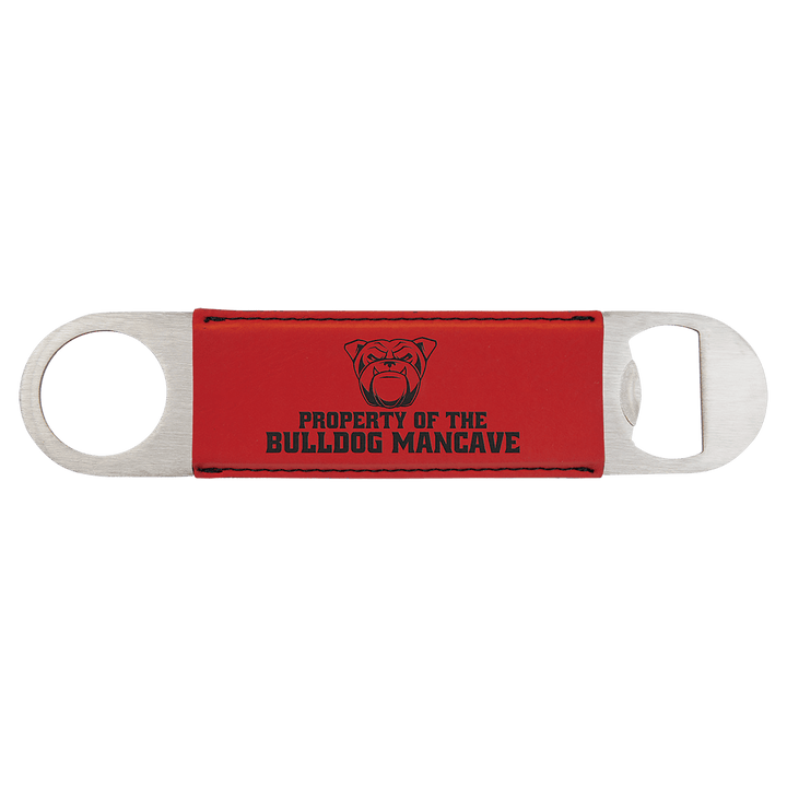 Personalized Engraved Leatherette Bottle Opener