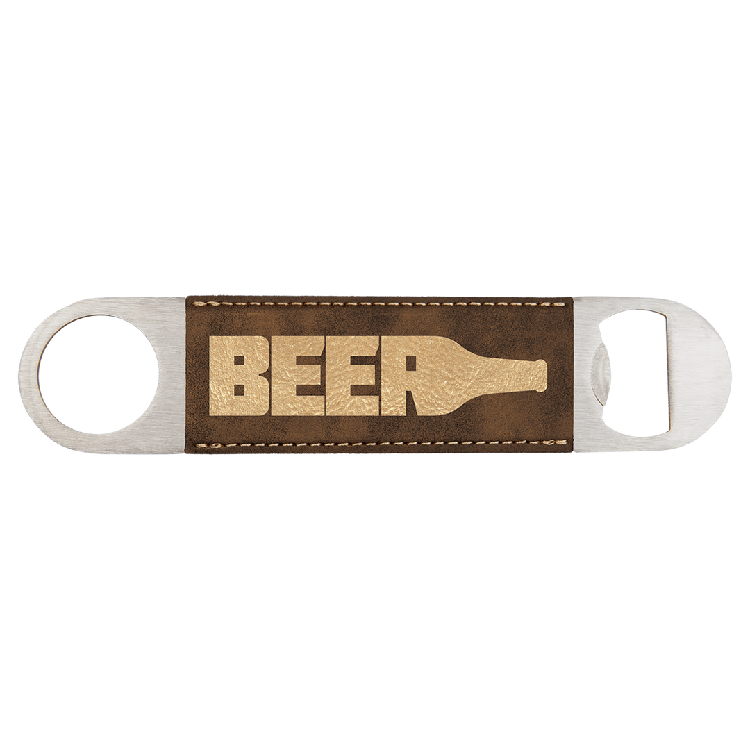 Personalized Engraved Leatherette Bottle Opener