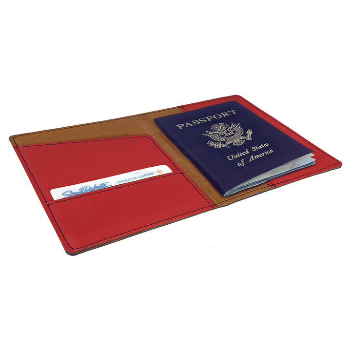 Personalized Leatherette Passport Holder
