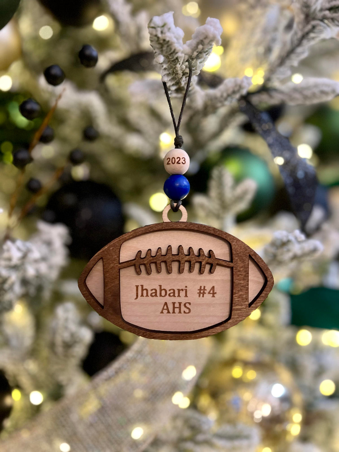 Custom Wooden Football Ornament *Personalize Me*