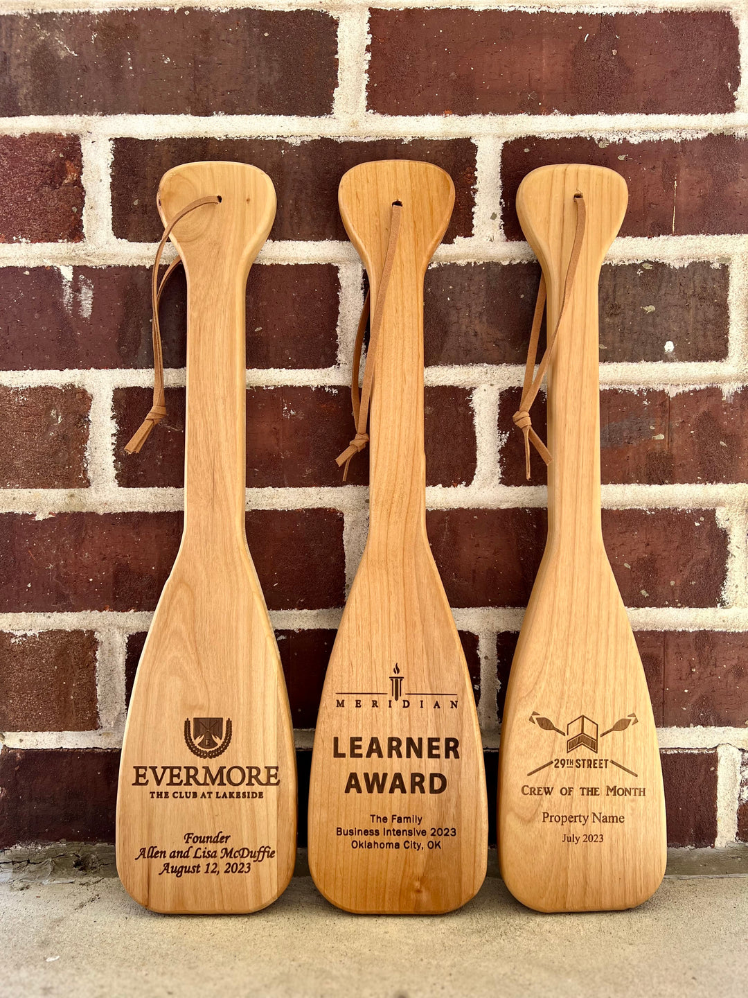 Short Wooden Paddle - 18 Inches - Engraved Customized Oar Baby Award Gift Boating Boat Canoe Wall