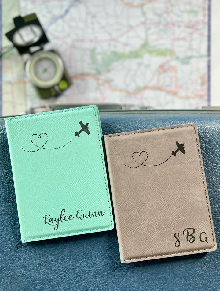 Personalized Leatherette Passport Holder