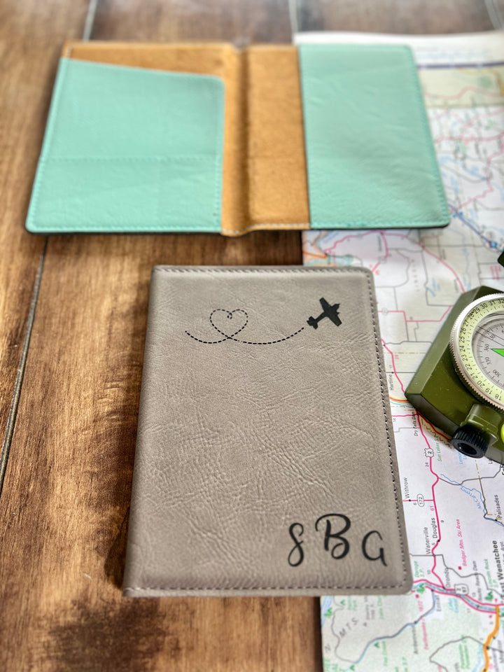 Personalized Leatherette Passport Holder