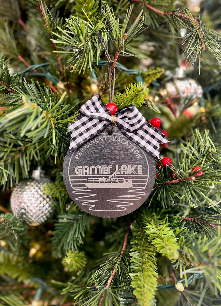 Garner Lake 2023 Slate Ornament