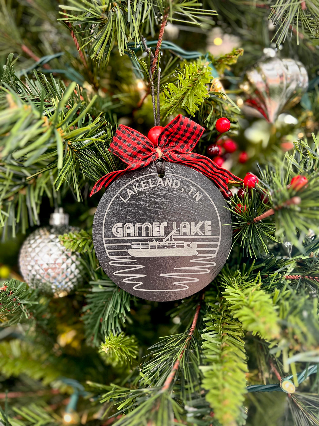 Garner Lake 2023 Slate Ornament