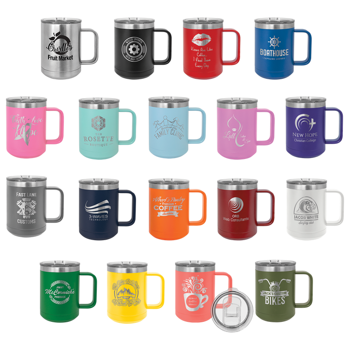 15 oz Polar Camel Coffee Mug Tumbler - Design your own!