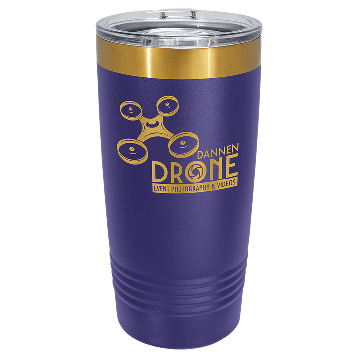 20 oz. Polar Camel Bright Gold Plated Tumbler - Fully Customized Engraved