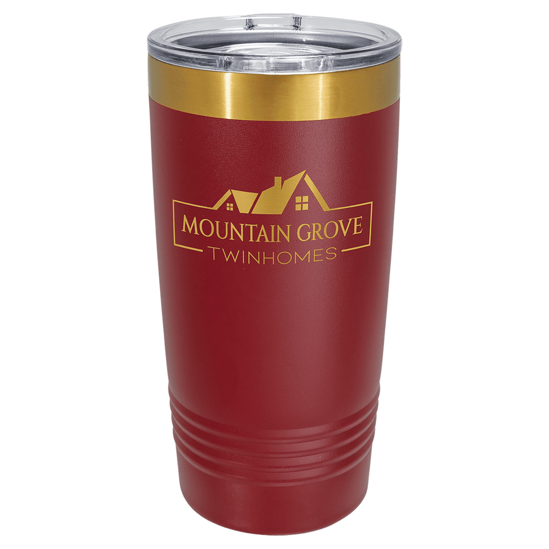 20 oz. Polar Camel Bright Gold Plated Tumbler - Fully Customized Engraved