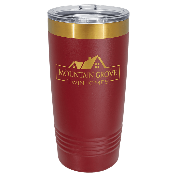 20 oz. Polar Camel Bright Gold Plated Tumbler - Fully Customized Engraved