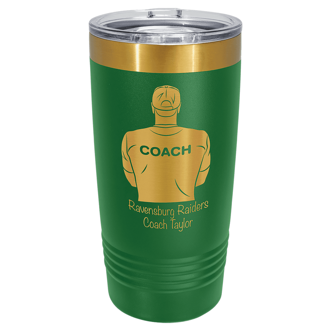 20 oz. Polar Camel Bright Gold Plated Tumbler - Fully Customized Engraved