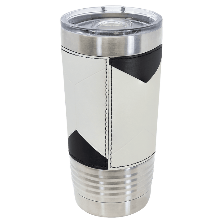 Polar Camel 20 oz. Soccer Leather Tumbler with Slider Lid