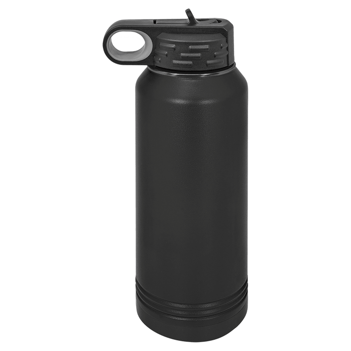 32 oz. Polar Camel Ghost Black Plated Water Bottle - Fully Customized Engraved