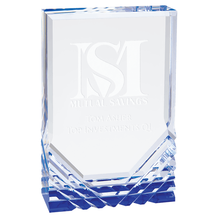 Personalized Premier Acrylic Award - Blue Jewel Mirage