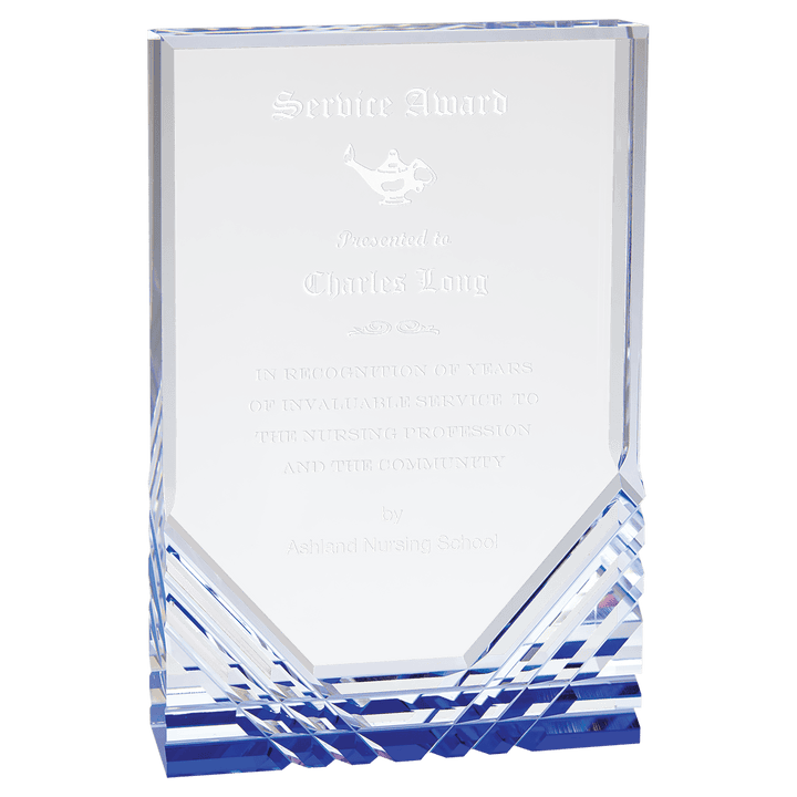 Personalized Premier Acrylic Award - Blue Jewel Mirage