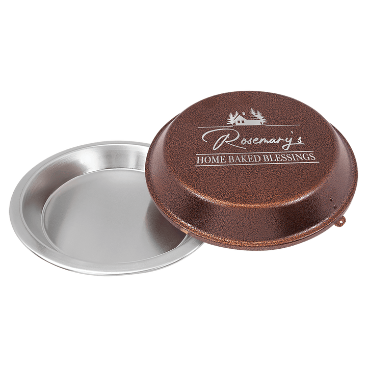 Personalized Engraved 9" Aluminum Pie Pan with Lid