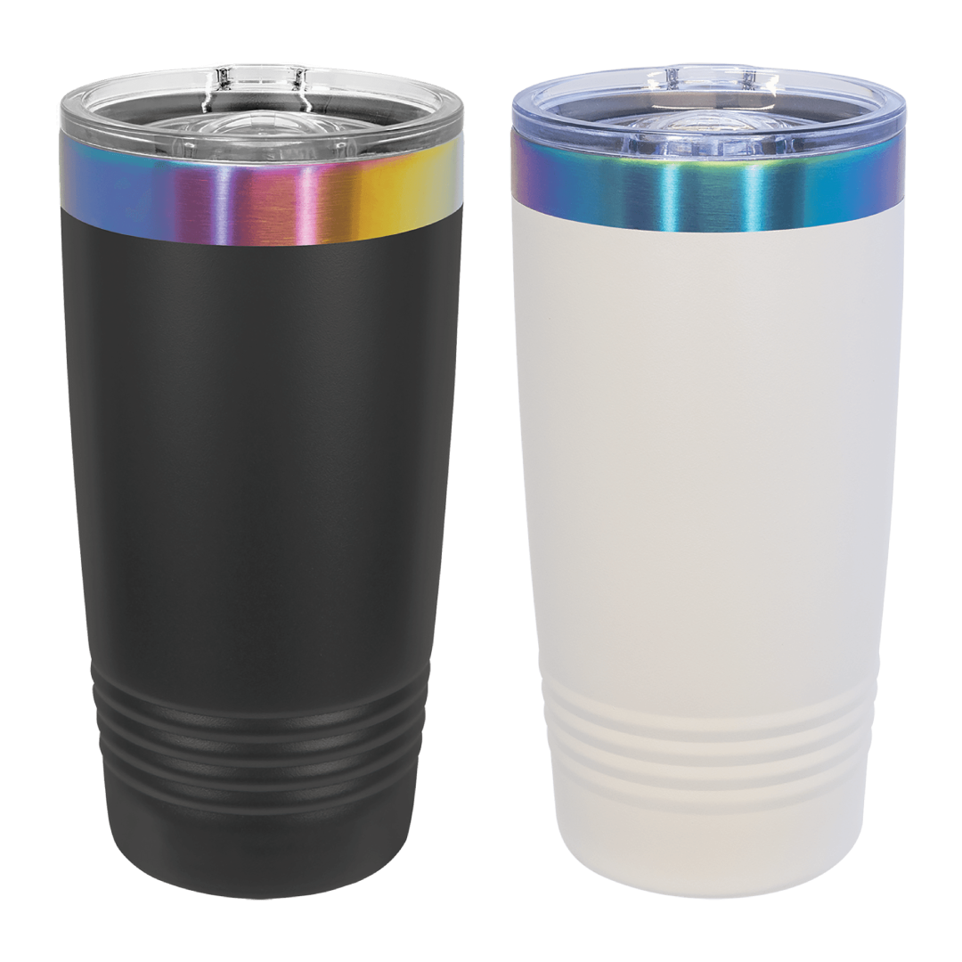 20 oz. Polar Camel Prism Plated Tumbler - Fully Customized Engraved