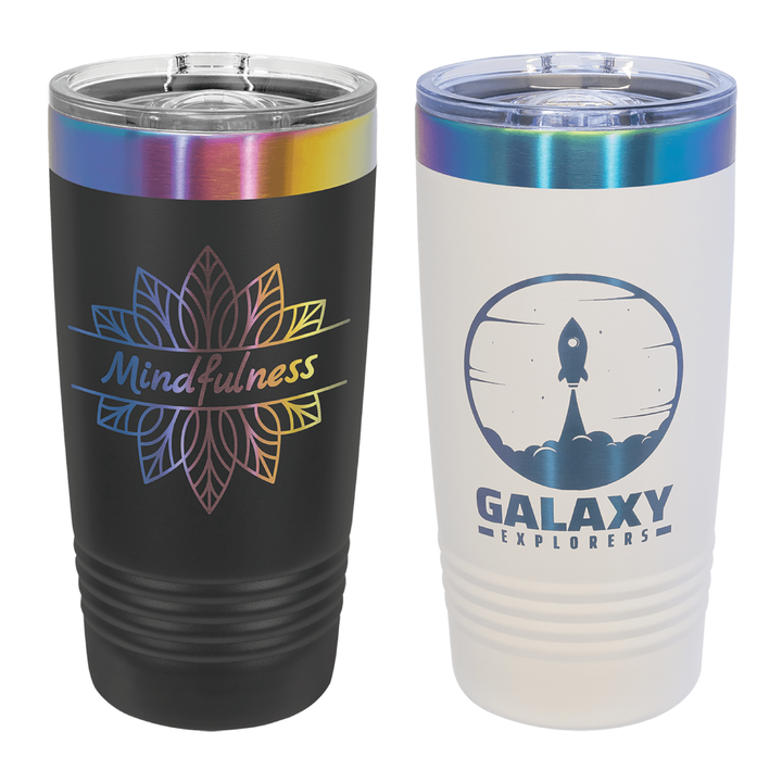 20 oz. Polar Camel Prism Plated Tumbler - Fully Customized Engraved
