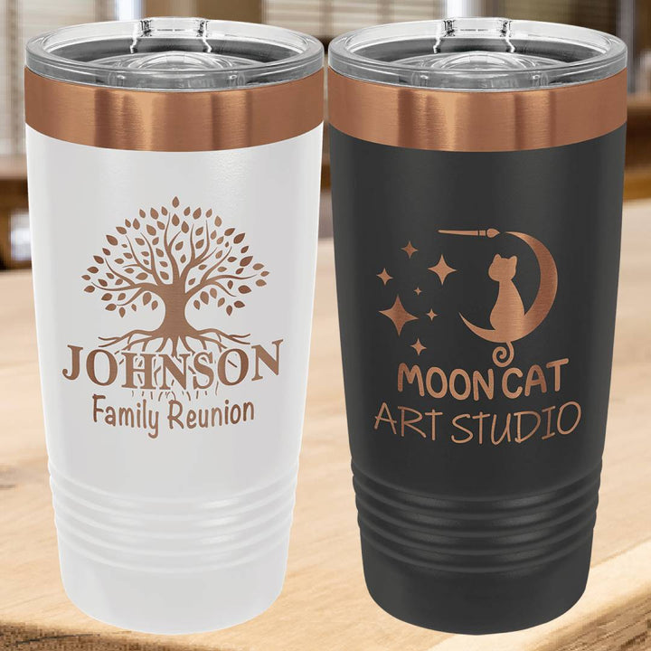 20 oz. Polar Camel Rose Gold ION-Plated Tumbler w/ Slider Lid - Fully Customized Engraved