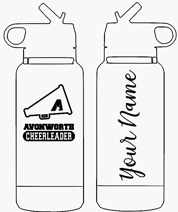 Avonworth Cheerleading 32oz Custom Water Bottle