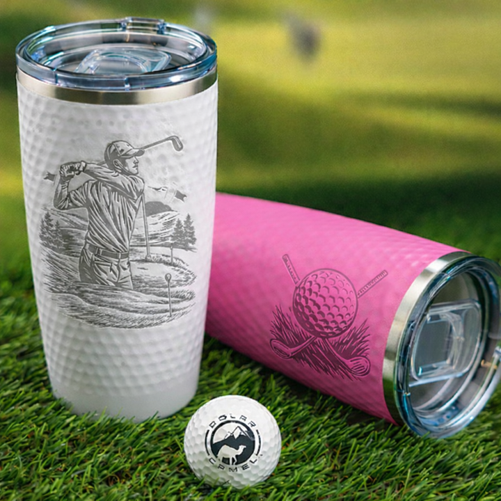 20 oz. Golf Ball Texture Tumbler - Custom Engraved