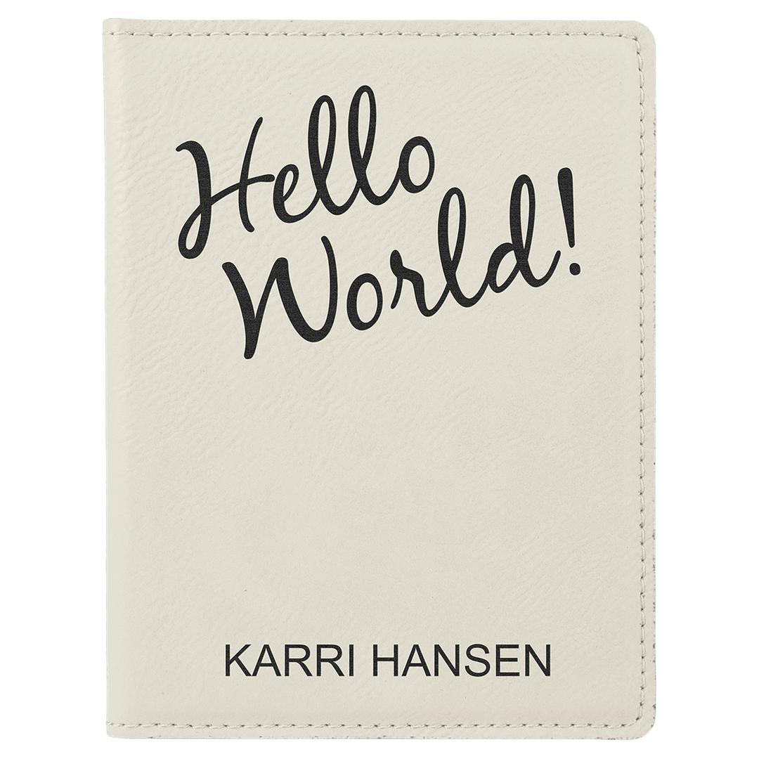 Personalized Leatherette Passport Holder