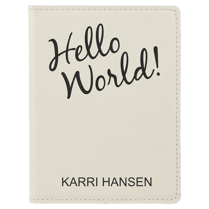 Personalized Leatherette Passport Holder